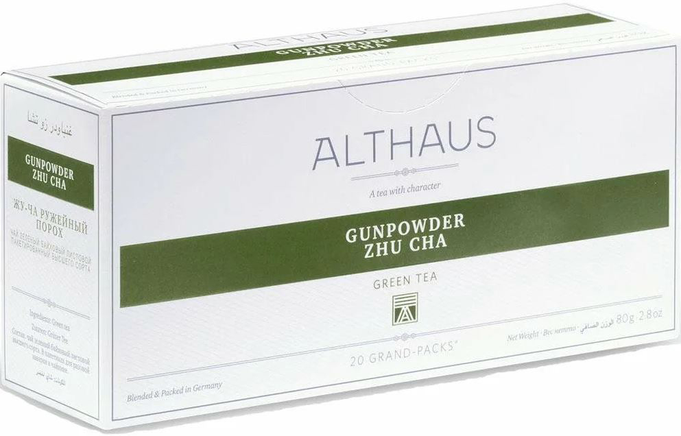 

Чай зелёный пакетированный Althaus Gunpowder Zhu Cha 15х4 г