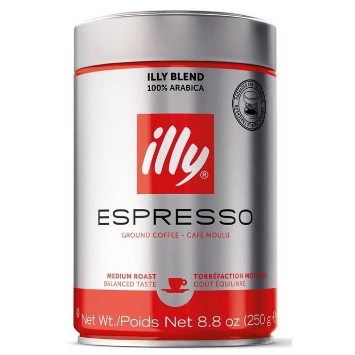 

Молотый кофе Illy 100% Арабика средняя обжарка 250гр.