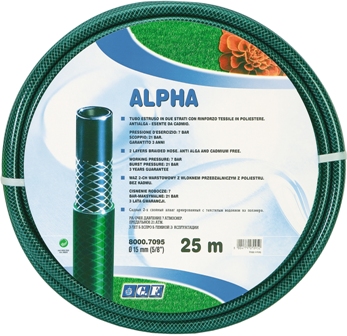 

GF ALPHA армированный 3-х слойный шланг 50 м 5/8 16 мм Артикул 7096.Р= 7/8 BAR