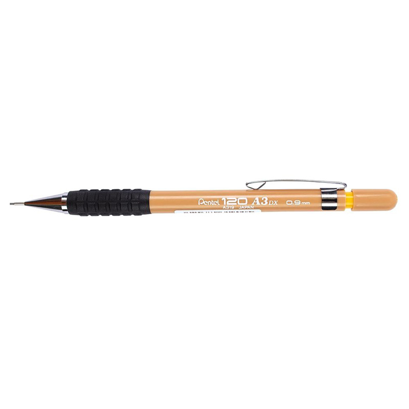 

Карандаш автоматический Pentel Pentel120 A3, 0,9 мм, НВ, Серый