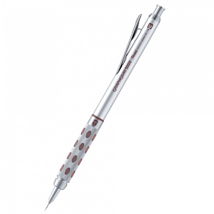 

Карандаш автоматический Pentel 0,3 мм, НВ, Серый