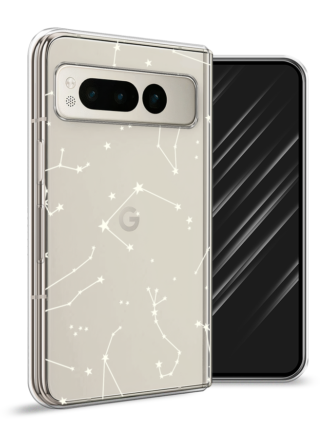 

Чехол Awog на Google Pixel Fold "Созвездия", Прозрачный;серый;бежевый, 271850-1