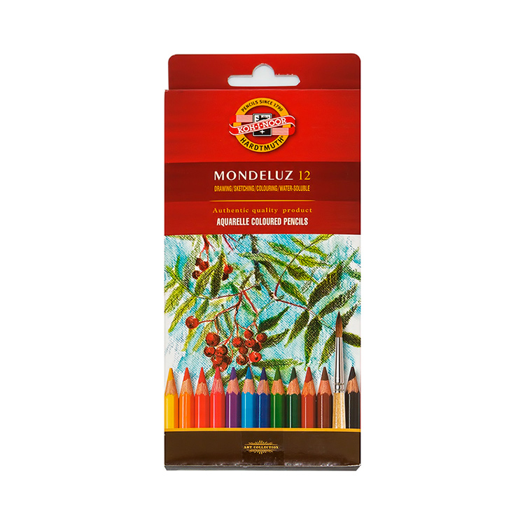 

Карандаши цветные акварельные KOH-I-NOOR Mondeluz, 12 цв., Разноцветные