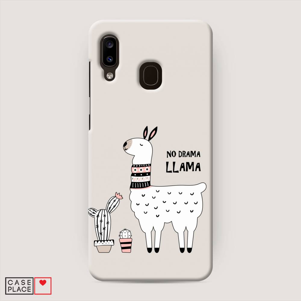 фото Пластиковый чехол "no drama llama" на samsung galaxy a20 awog