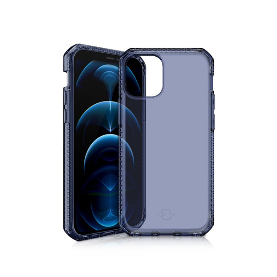 Противоударный чехол Itskins HYBRID CLEAR для iPhone 12 Pro Max, Dark Blue