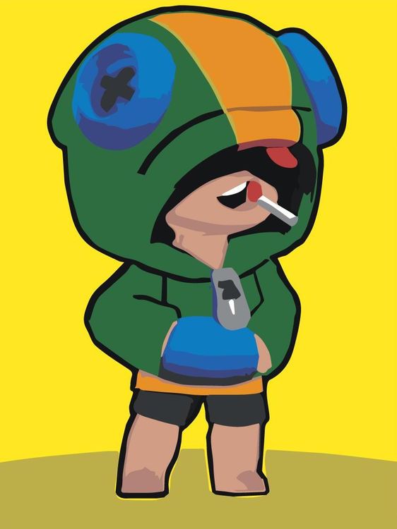 

Картина по номерам Цветное Brawl Stars