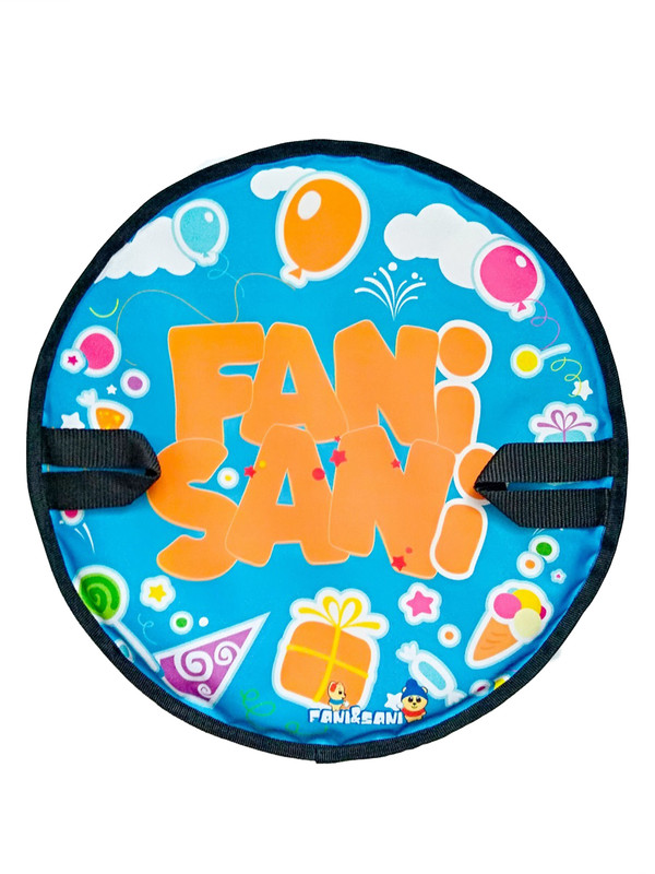 Ледянка Fani&Sani мягкая, круглая, с ручками, голубой, 45 см, 80991-СБ тарелка круглая wilmax spiral d 20 5 см голубой