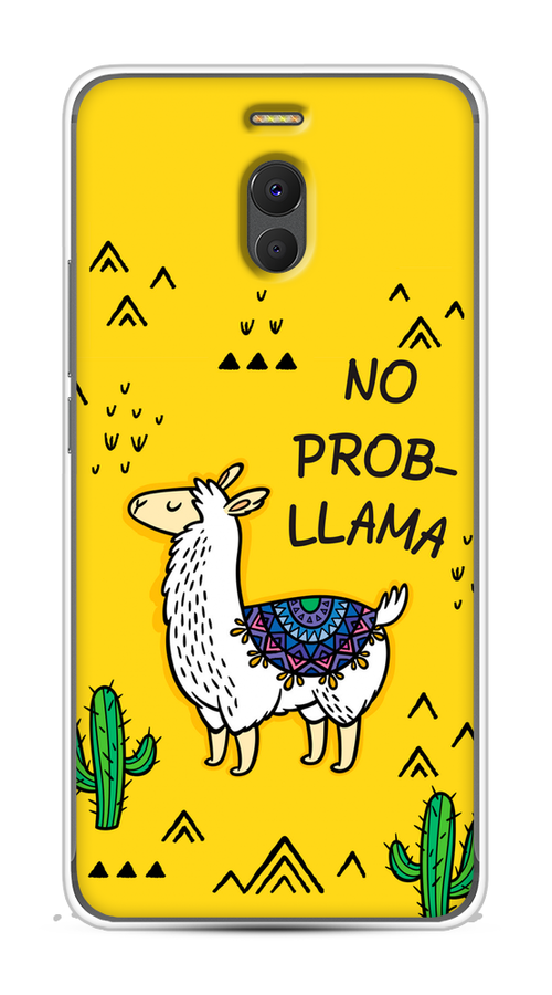 

Чехол Awog на Meizu M6 Note "No probLLama", Желтый;черный;синий, 72150-2