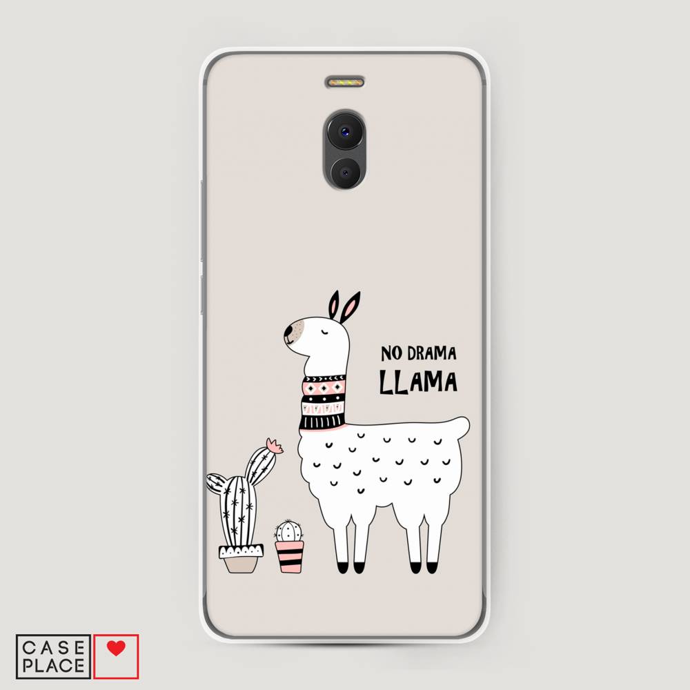

Чехол Awog на Meizu M6 Note "No drama LLama", Бежевый;серый;белый, 72150-2