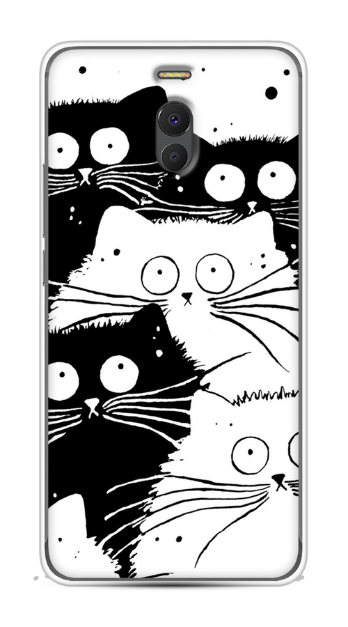 

Чехол Awog на Meizu M6 Note "Коты черно-белые", Черный;белый, 72150-2