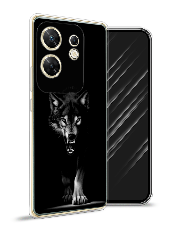 

Чехол Awog на Infinix Zero 30 4G "Волк выходит из ночи", Серый;черный;белый, 3105050-1