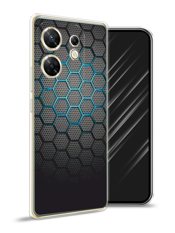 

Чехол Awog на Infinix Zero 30 4G "Бирюзовые соты", Бирюзовый;синий;черный, 3105050-1