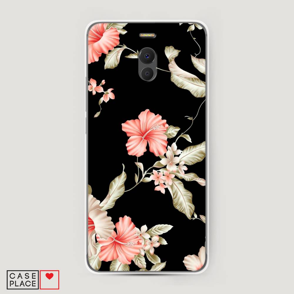 

Чехол Awog на Meizu M6 Note "Цветы на черном", Черный;розовый, 72150-8
