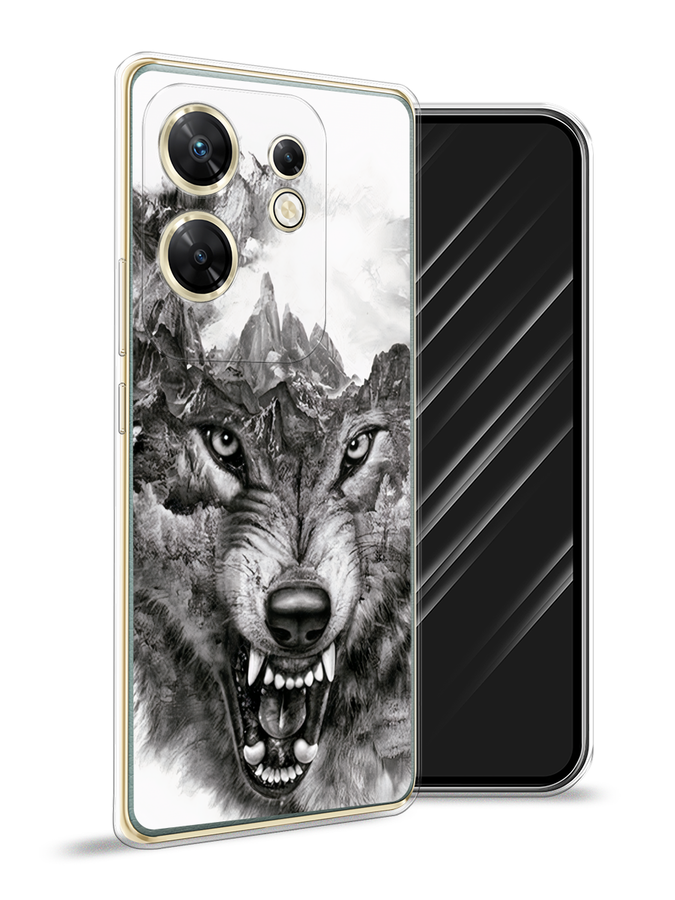 

Чехол Awog на Infinix Zero 30 4G "Волк в горах", Серый;белый;бежевый, 3105050-1