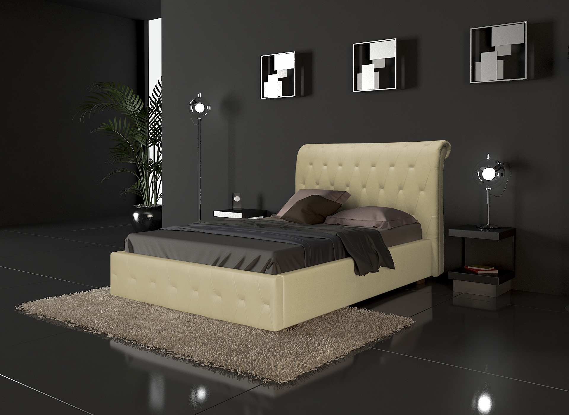 

Кровать COSTA CST_Bordo CST_Bordo_16_140*200, Бежевый, CST_Bordo