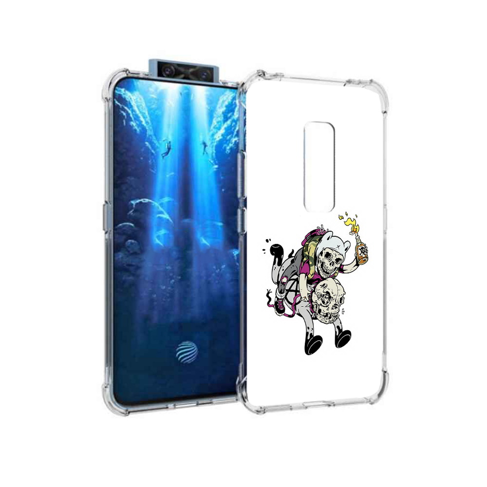 

Чехол MyPads Tocco для Vivo V17 Pro время приключений скелеты (PT226965.387.277), Прозрачный, Tocco