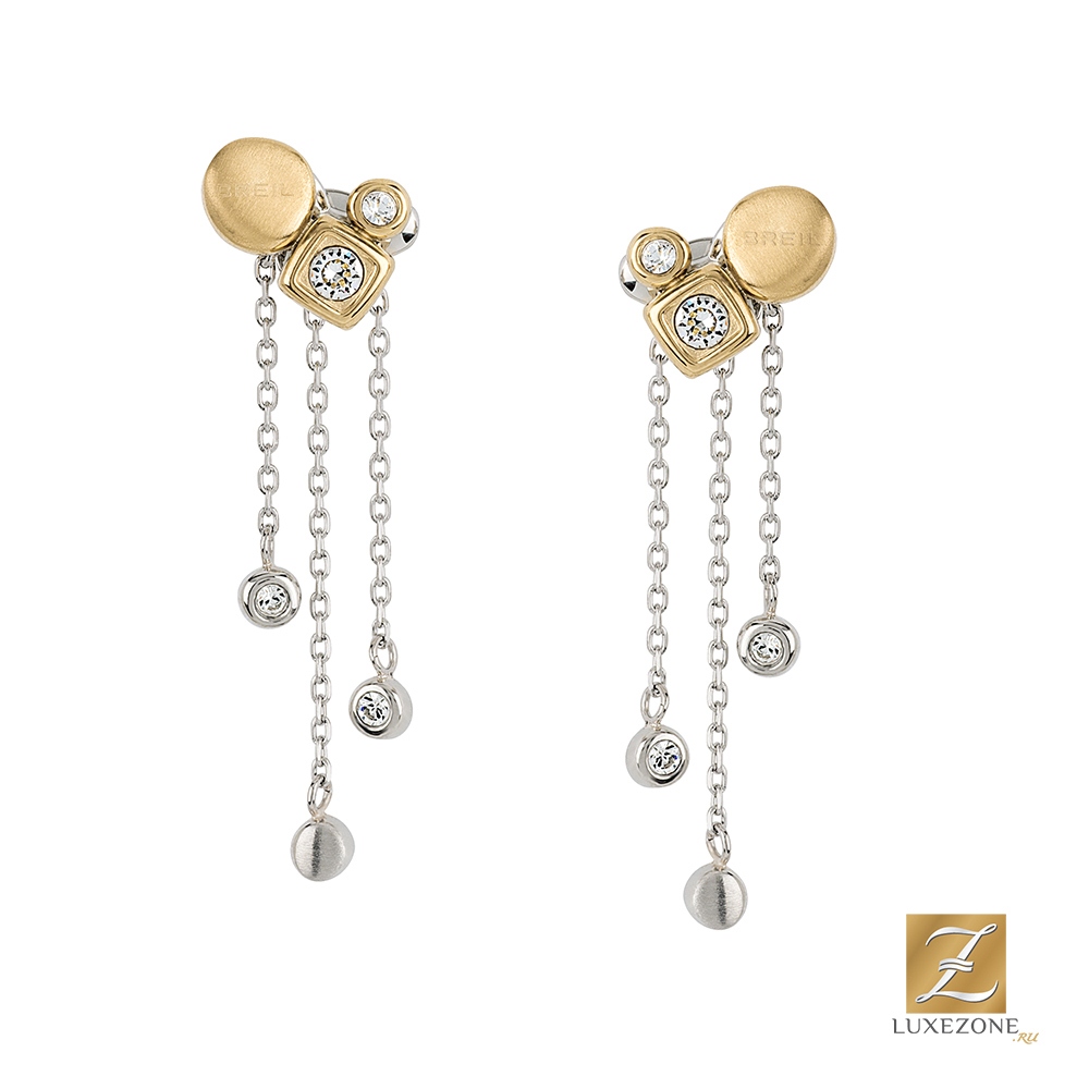 Серьги подвески из стали Breil TJ2292, фианит