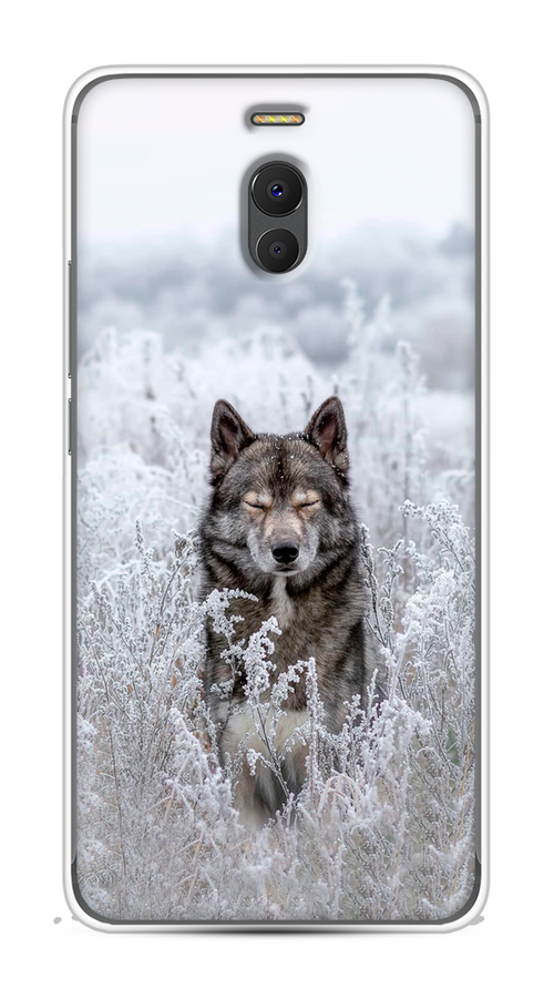 

Чехол Awog на Meizu M6 Note "Волк в поле", Белый;черный, 72150-1