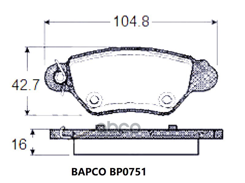 

Колодки Тормозные Дисковые Bp0751 Задние, Комплект