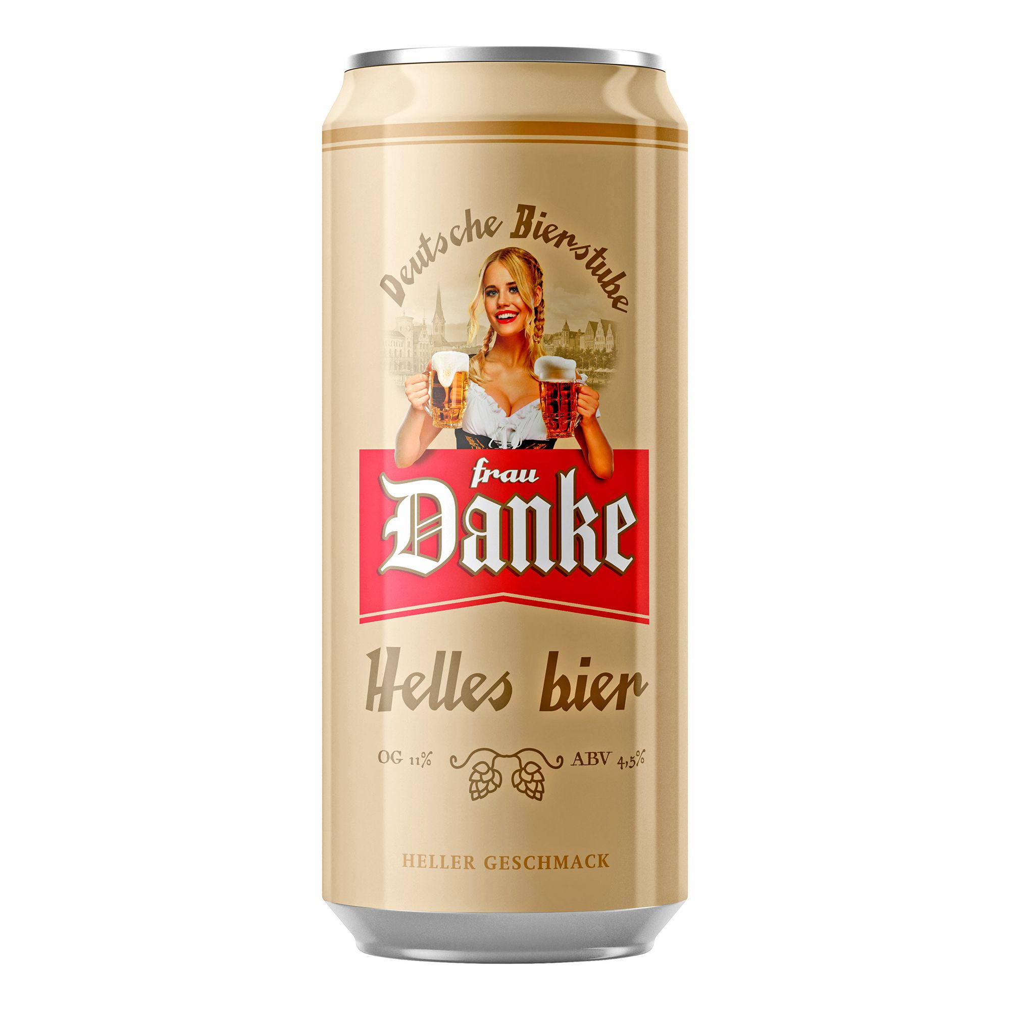 

Пиво Frau Danke светлое фильтрованное пастеризованное 4,5% 0,45 л