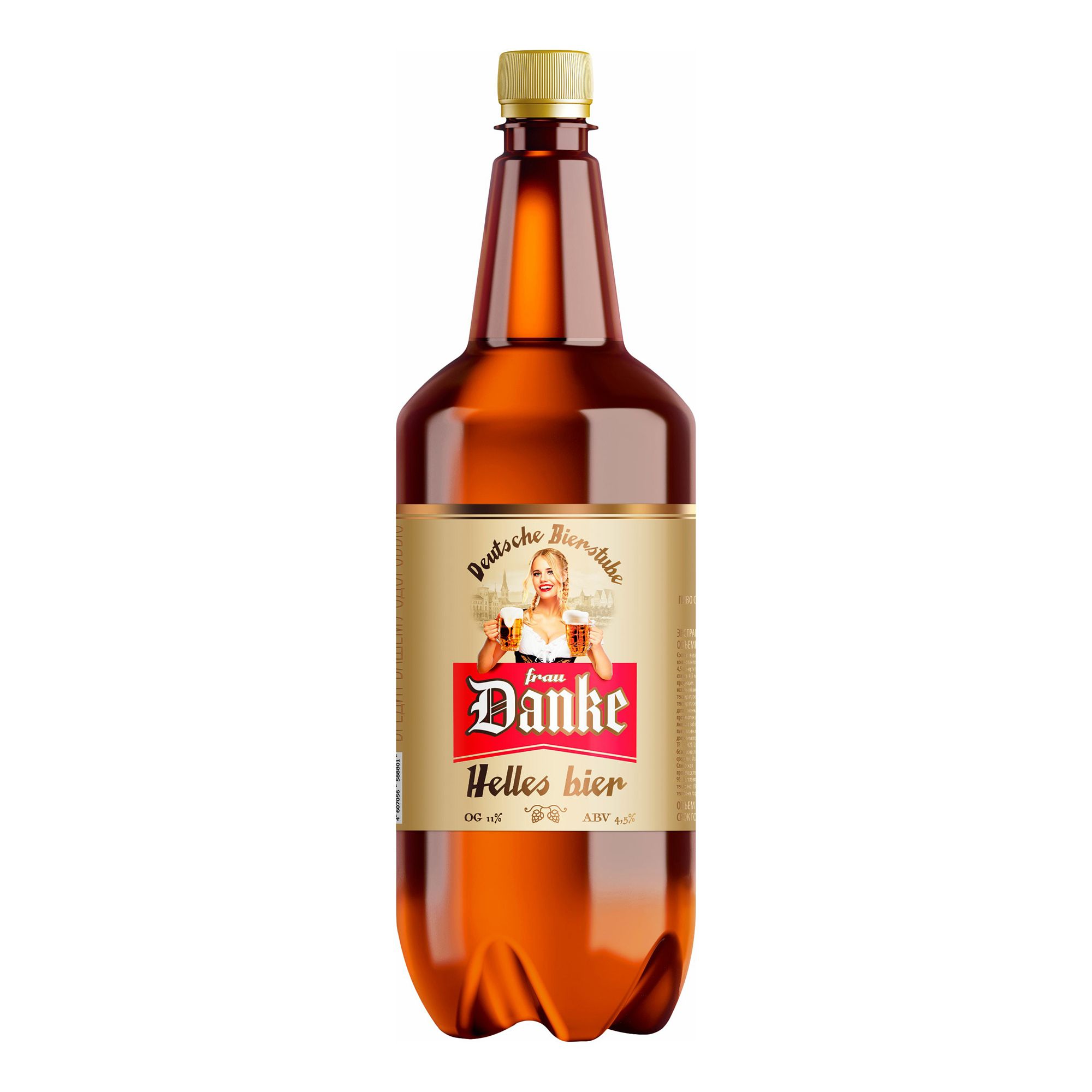 

Пиво Frau Danke светлое фильтрованное пастеризованное 4,5% 1,35 л