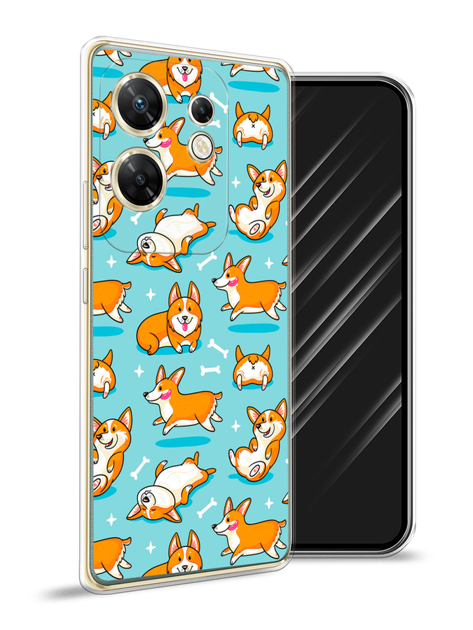 

Чехол Awog на Infinix Zero 30 4G "Веселые корги", Коричневый, 3105050-1