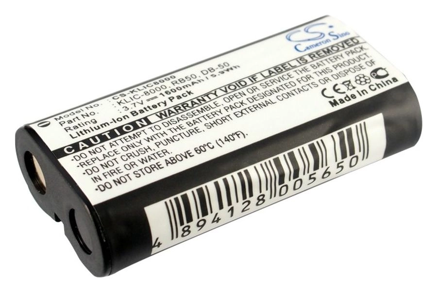 

Аккумулятор для фотоаппарата Cameron Sino CS-KLIC8000 1600 мА/ч, CS-KLIC8000