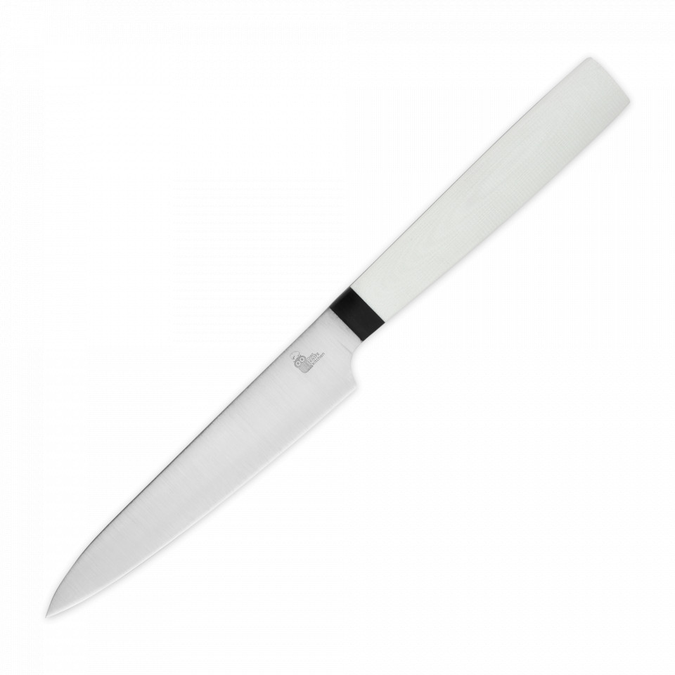 Нож универсальный кухонный U130, OWL KNIFE, White, 13,4 см, сталь Elmax