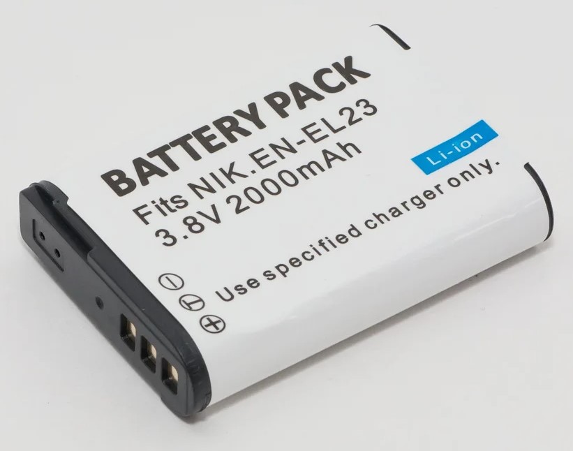 Аккумуляторная батарея EN-EL23 для фотоаппарата Nikon Coolpix P900, P600, P610, S810c, 3.8