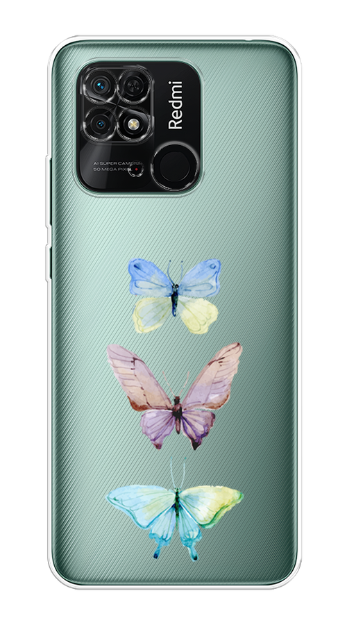 

Чехол Homey на Xiaomi Redmi 10C "Акварельные бабочки", Бирюзовый;розовый, 313450-1