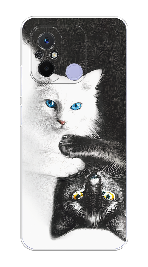 

Чехол Homey на Redmi 12C "Коты Инь-Янь", Черный;белый;голубой, 317550-1