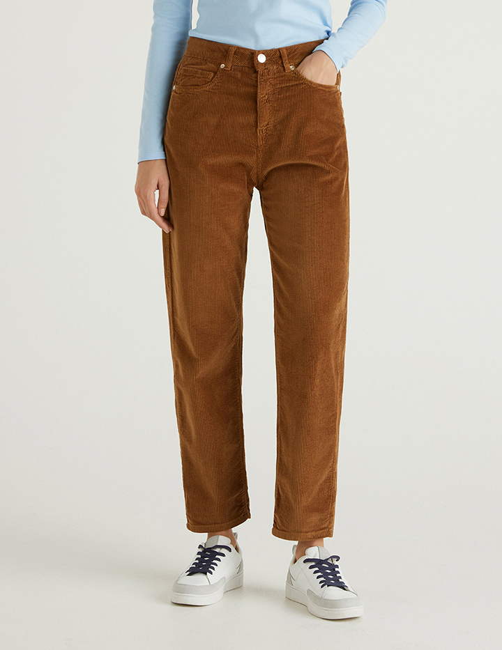 

Брюки женские United Colors of Benetton 21A_4HA257533 коричневые 42 RU, 21A_4HA257533