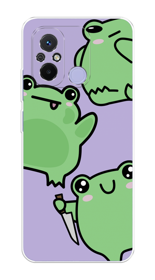 

Чехол Homey на Redmi 12C "Опасные лягушата", Фиолетовый;зеленый;черный, 317550-1