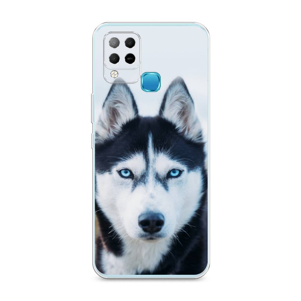 

Чехол на Infinix HOT 10S "Хаски 2", Синий;белый, 3100250-1