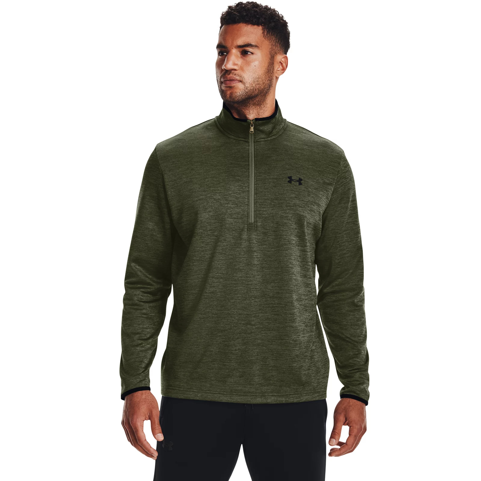 фото Лонгслив мужской under armour 1357145-390 зеленый xs
