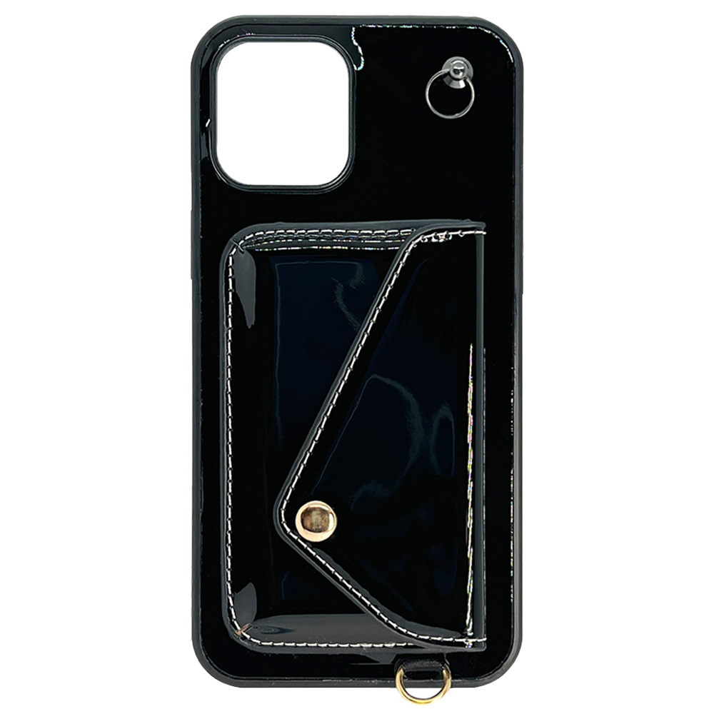 фото Чехол-сумка igrape глянцевая для iphone 13, черная