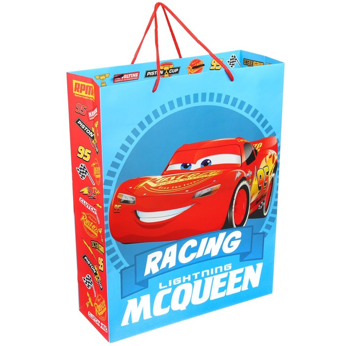 Пакет ламинированный вертикальный, 31 х 40 х 11 см McQueen, Тачки
