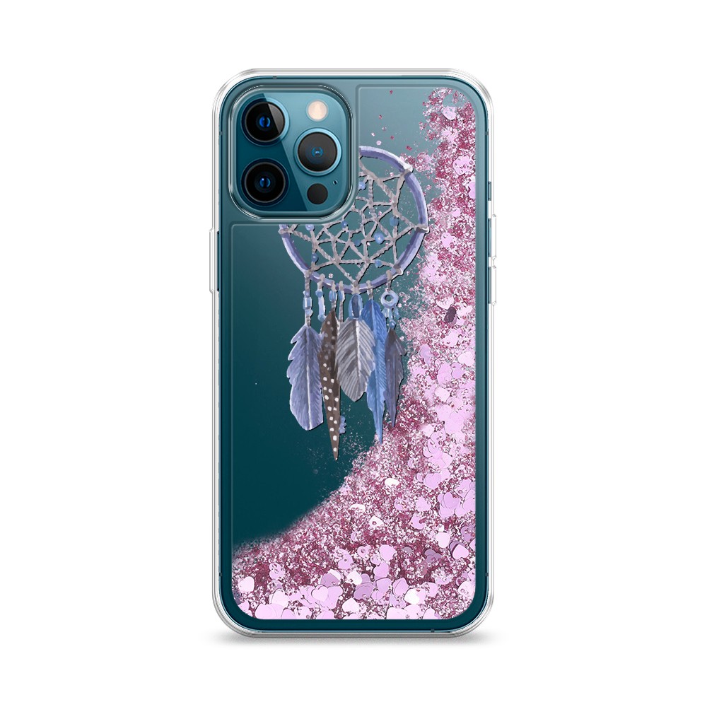 

Жидкий чехол с блестками "Синий ловец снов акварель" на Apple iPhone 12 Pro, 12894-1