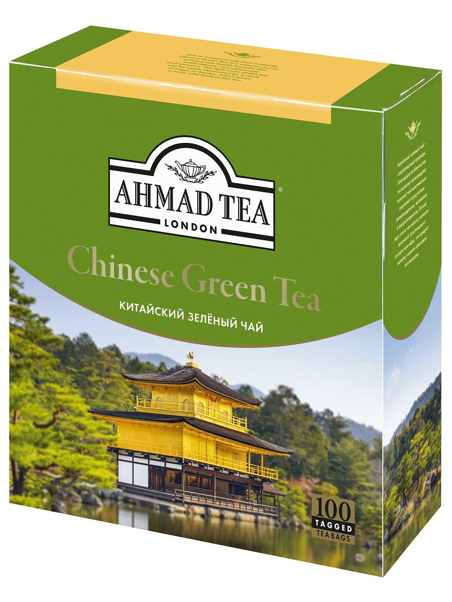 Зеленый чай Ahmad Tea Chinese Green Tea (Китайский Зеленый) 100 пакетиков