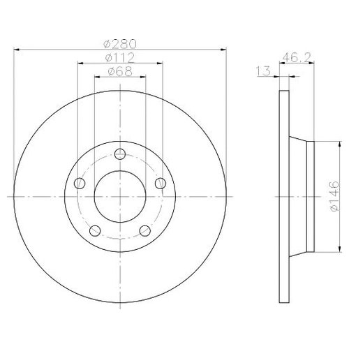 фото Тормозной диск передний mintex mdc829 для audi a4