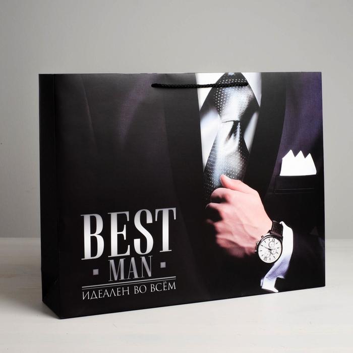 

Пакет ламинированный горизонтальный Best man, ML 27  23  11,5 см, Черный