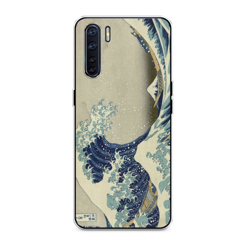 

Чехол Awog на Oppo A91/Reno 3 "Большая волна в Канагаве", Разноцветный, 254250-9