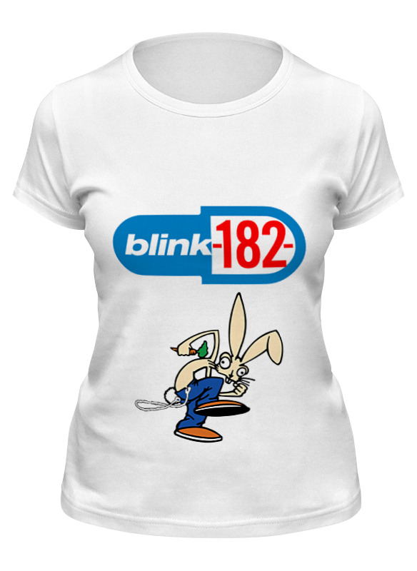 

Футболка женская Printio Blink-182 rabbit белая 2XL, Белый, Blink-182 rabbit