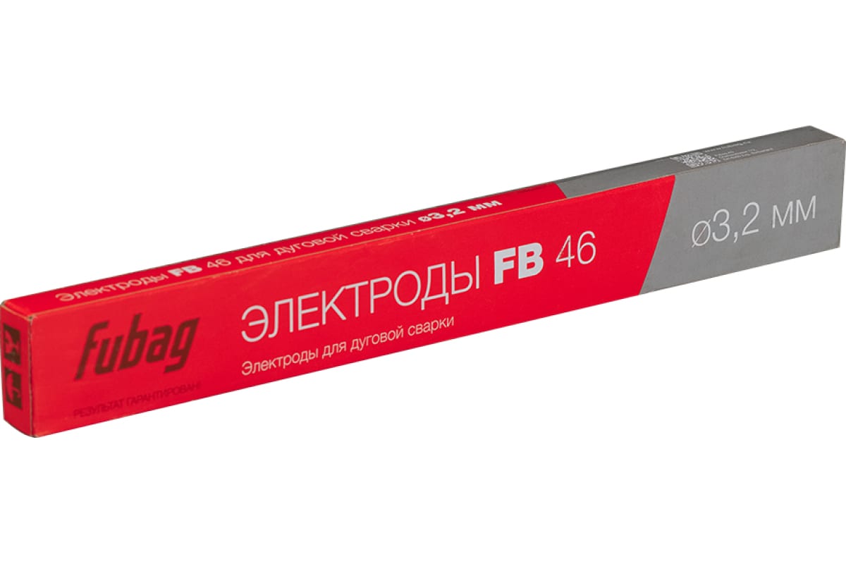 Электроды Fubag FB 46 для дуговой сварки, с рутилово-целлюлозным покрытием, 3,2 мм, 900 г