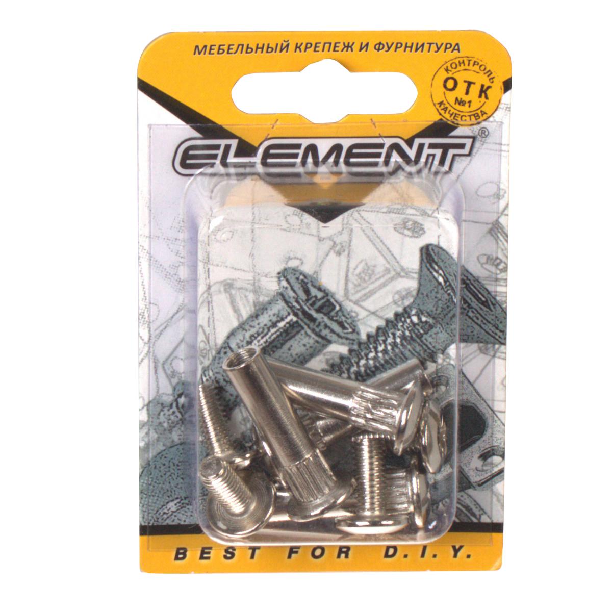 

Стяжка межсекционная Element 8х30 мм никель 4 шт
