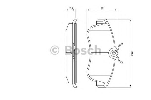 

Тормозные колодки Bosch передние дисковые для Nissan Primera 90-02, Almera 986461147