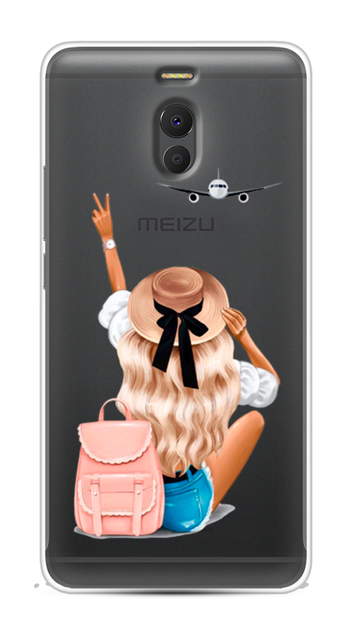

Чехол Awog на Meizu M6 Note "Автостопом самолетом", Бежевый;розовый;голубой, 72150-7