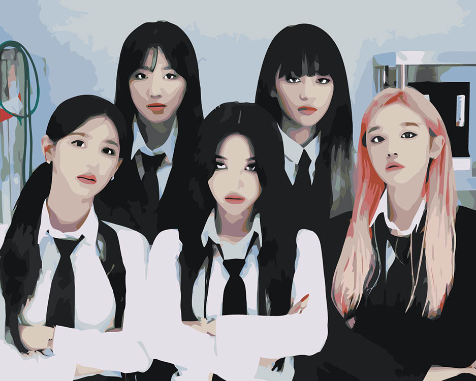 

Картина по номерам Цветное KPOP кпоп группа GI-dle Джи Айдл 40х50