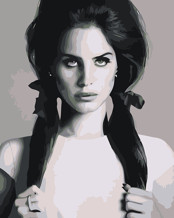 

Картина по номерам Цветное Lana Del Rey Лана Дель Рей 1