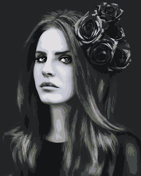 

Картина по номерам Цветное Lana Del Rey Лана Дель Рей 12